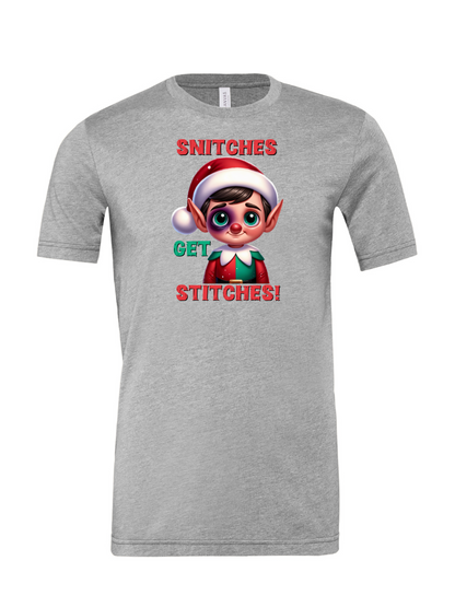 Snitches Get Stitches Elf T-Shirt