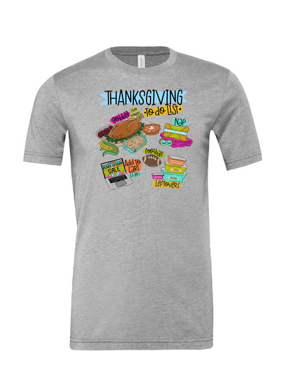 Thanksgiving To-Do List T-Shirt