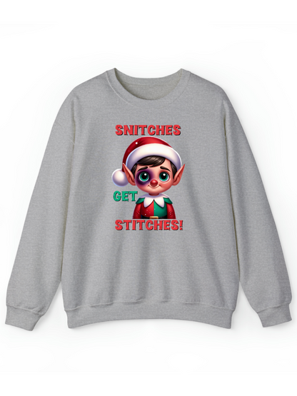 Snitches Get Stitches Elf Crew & Hoodie