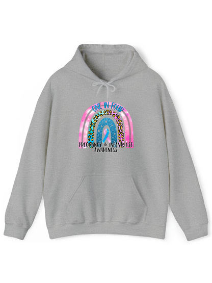 Pregnancy and Infant Loss 1 in 4 Rainbow Hoodie