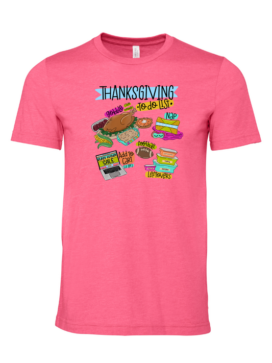 Thanksgiving To-Do List T-Shirt