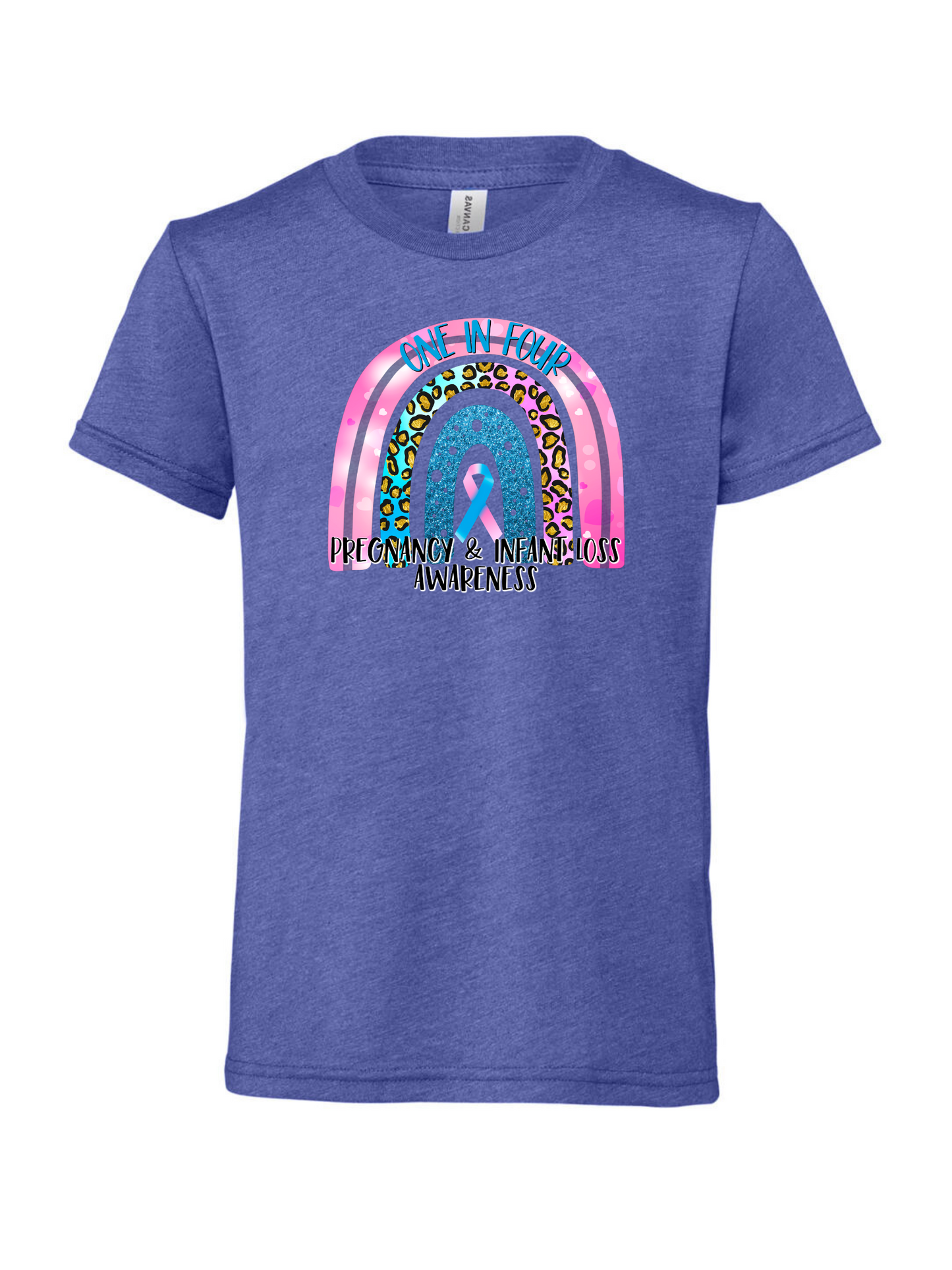 Pregnancy and Infant Loss 1 in 4 Rainbow T-Shirt