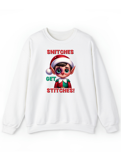 Snitches Get Stitches Elf Crew & Hoodie